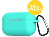 Apple Airpods Pro Siliconen Case Hoesje - Beschermhoes - Blauw Groen