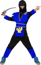 "Blauwe ninjavermomming voor jongens - Verkleedkleding - 134/146"
