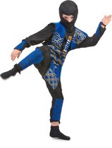 LUCIDA - Blauw ninja kostuum voor jongens - M 122/128 (7-9 jaar)