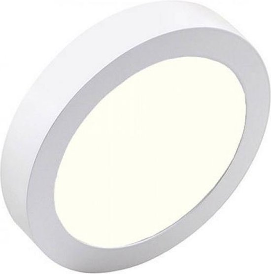 LED Downlight Pro - Aigi - Opbouw Rond 20W - Natuurlijk Wit 4000K - Mat Wit - Ø247mm