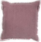 Dutch Decor BURTO - Sierkussen van katoen Pruim 45x45 cm - roze