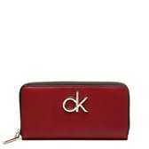 Calvin Klein - Re-lock large ZA wallet - dames - barn red