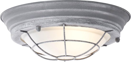 handel Onleesbaar Inefficiënt BRILLIANT lamp Typhoon wand- en plafondlamp ring 29cm grijs beton / wit |  1x A60, E27,... | bol.com