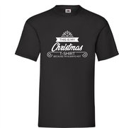 Christmas T-shirt, foute kerst T-shirt zwart M