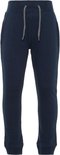 Navy joggingbroek met grijze veterdetails aan de voorkant.