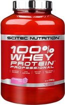 Scitec Nutrition - 100% Whey Protein Professional - With Extra Key Aminos and Digestive Enzymes - 2350 g - Aardbei - Strawberry