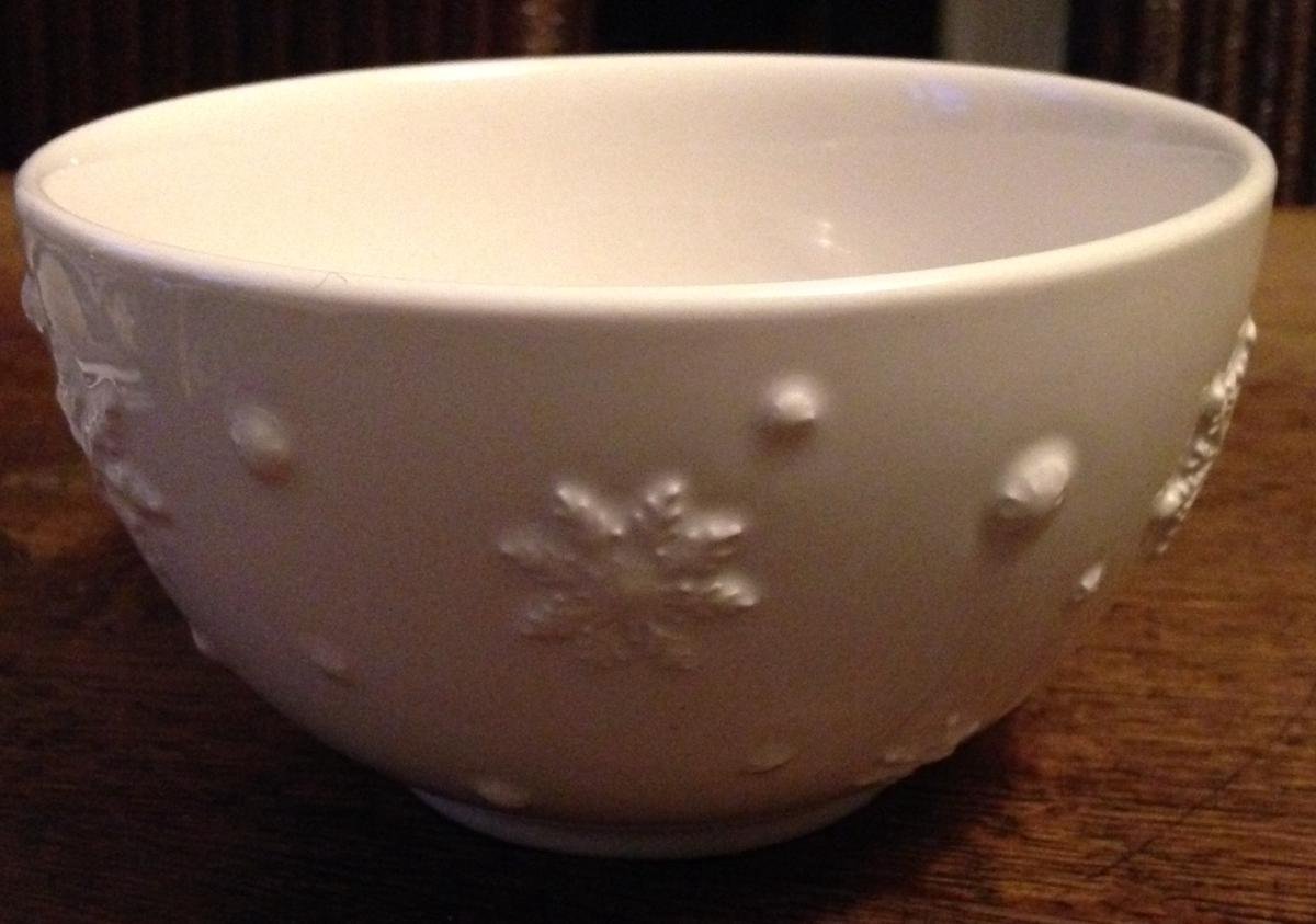 Kerstservies Snowflakes wit - Bowl Set van 2 stuks