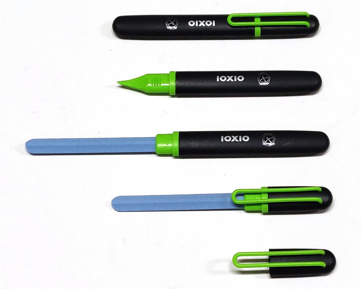 Ioxio - Keramische Nagelvijl - Care - lengte 14 cm. - vijloppervlak 8,5 x 1 cm. - Groen.