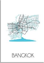 DesignClaud Bangkok Plattegrond poster A2 + Fotolijst zwart