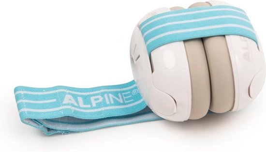 Alpine Muffy Gehoorbescherming voor Baby en Peuter - Verstelbaar - SNR 23 dB - Baby Blue