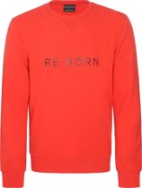 Re-Born Sweater Trui Ronde Hals Lange Mouw Heren - Rood - Maat XL