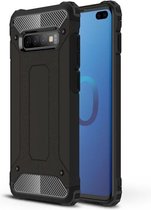 Samsung Galaxy S10 PLUS - Tough Armor-Case Bescherm-Cover Hoes Skin - Zwart