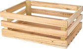 Boîte de rangement en bois massif pour intérieur et extérieur, taille L: L37xW28xH14 cm