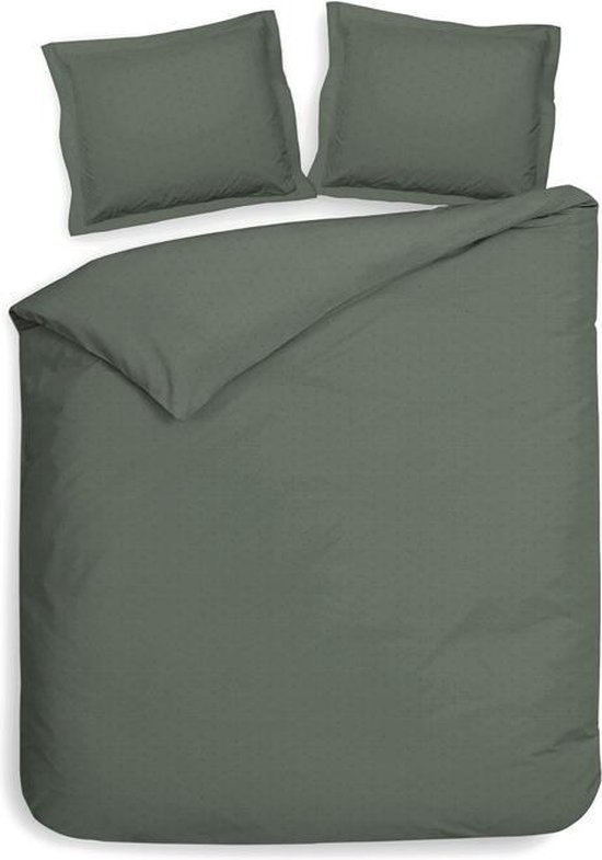 Heckett & Lane Puntini Dekbedovertrek - Tweepersoons - 200x200/220 cm - Mineral Green