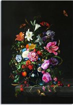 Schilderij op Canvas | Vaas met bloemen Jan Davids de Heem | 60 x 90 cm | PosterGuru