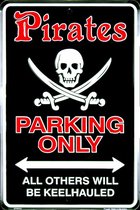 Wandbord - Pirates Parking Only