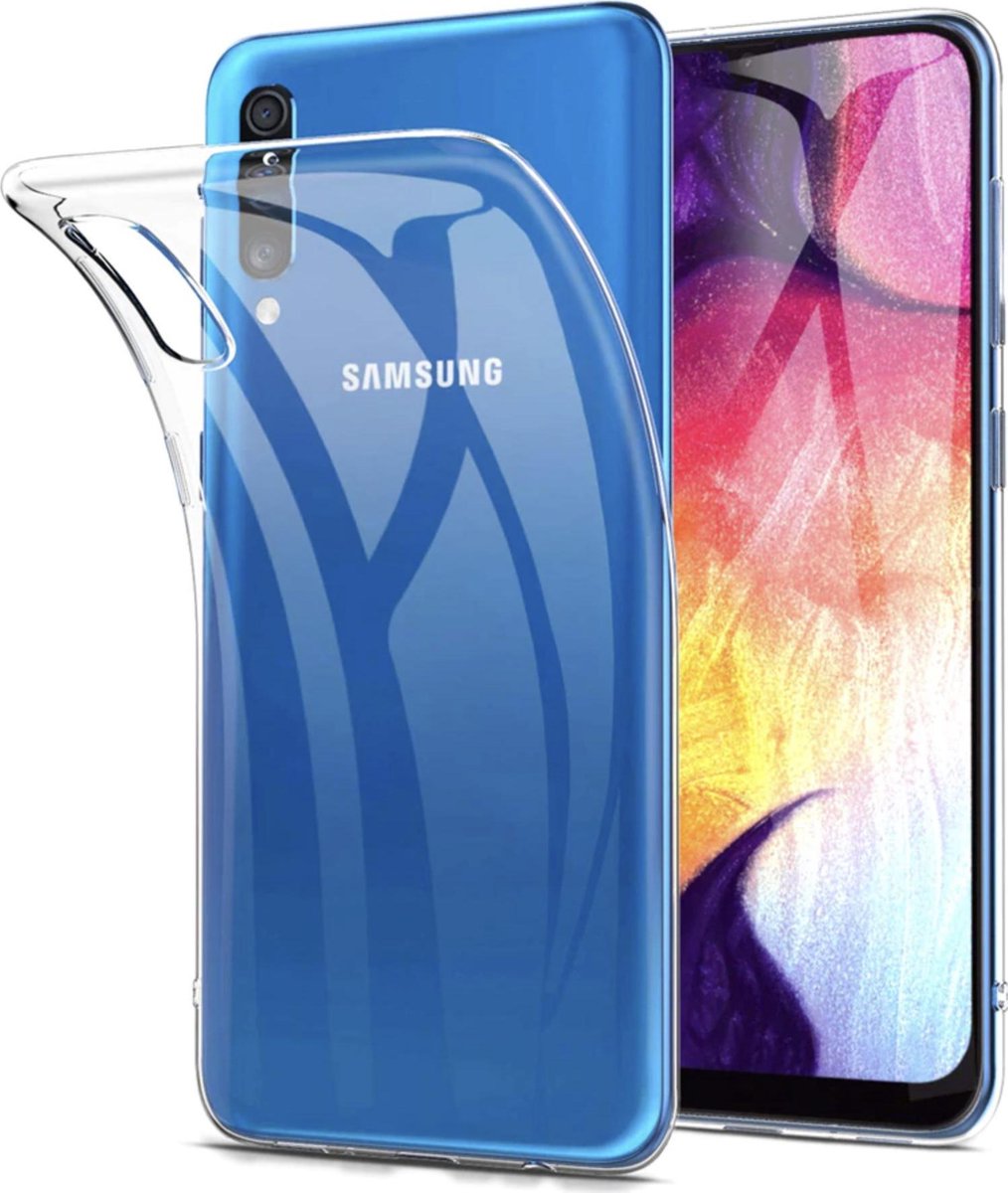 Geschikt voor Luxe Back cover voor Samsung Galaxy A30 - Transparant - Soft TPU hoesje