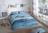 Good Morning 5946-P Dolphins - dekbedovertrek - eenpersoons - 140x200/220 cm - 100% katoen - blauw