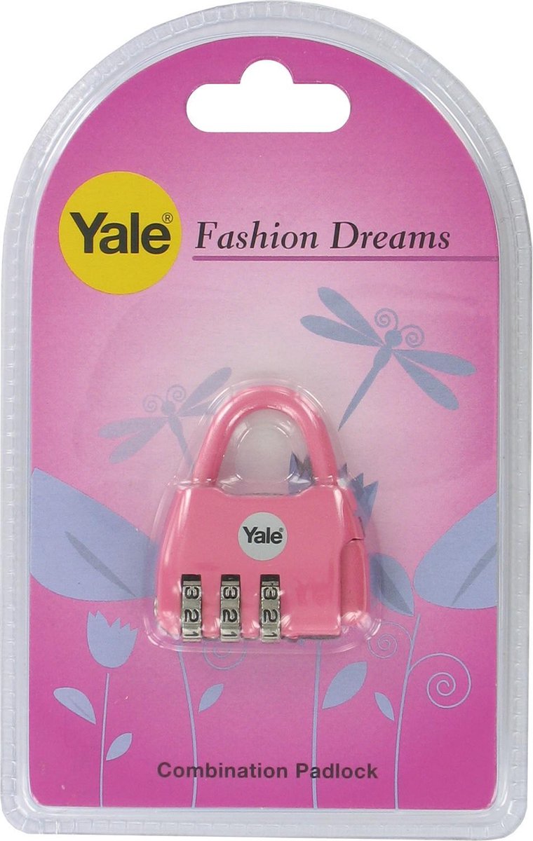 YALE kofferhangslot Fashion Dreams metaal met 3-cijferige code - cijferslot | ROZE