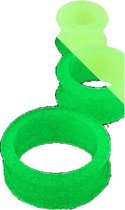 14 mm Double-flared Tunnel soft silicone glow in the dark groen