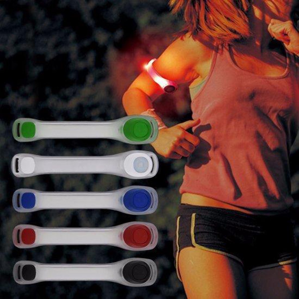 Dunlop Running licht rood Hardloopverlichting voor om je arm, Hardlopen met led... bol