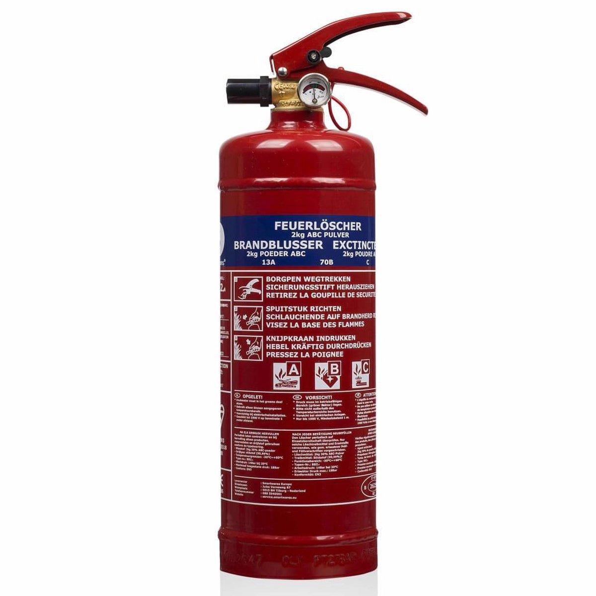 Smartwares Brandblusser poeder ABC BB2NL 2KG