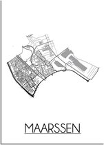DesignClaud Maarssen Plattegrond poster A3 + Fotolijst zwart