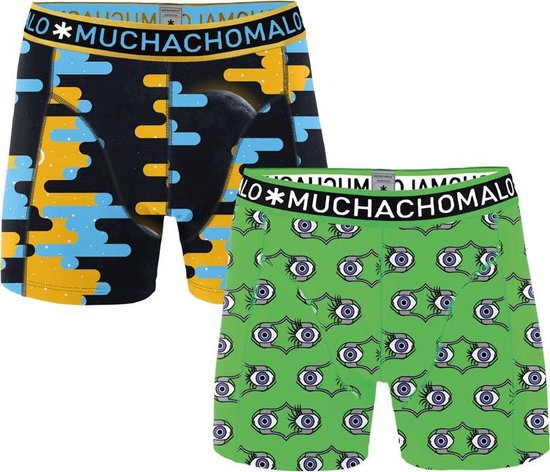 Muchachomalo - Jongens - 2-Pack In Your Sleep Boxershorts - Groen - 134 |  bol.com