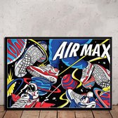 Canvas Schilderij * Nike Air Max Sneaker Schoenen * - Kunst aan je Muur - Sneakers - Kleur - 50 x 70 cm