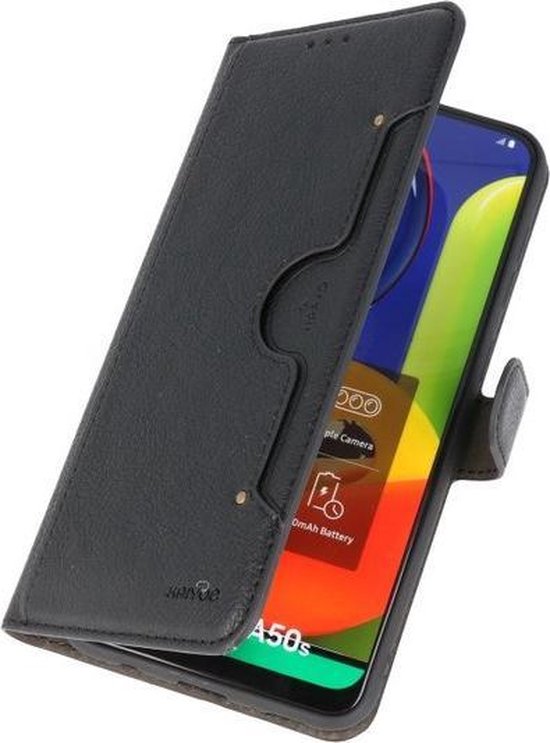 Luxe Portemonnee Hoesje voor Samsung Galaxy A50 Zwart