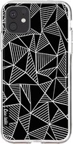 Casetastic Apple iPhone 11 Hoesje - Softcover Hoesje met Design - Abstraction Lines Black Print