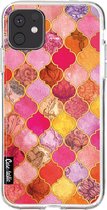 Casetastic Apple iPhone 11 Hoesje - Softcover Hoesje met Design - Pink Moroccan Tiles Print