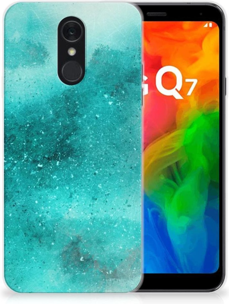 Hoesje maken LG Q7 Painting Blue