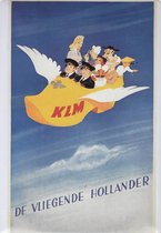 KLM, blikken ansichtkaart 10x15cm