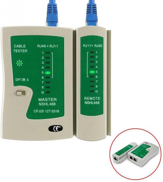 Premium UTP Kabel Tester - Voor RJ45 / RJ11 / Cat5e Netwerk Kabel | bol.com