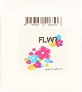 FLWR - Printetiket / 99019 / Wit - geschikt voor Dymo