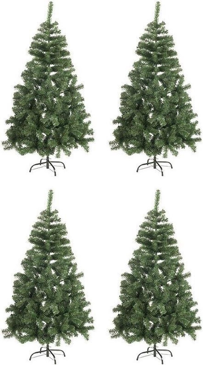 4x Kunst spar kerstbomen 60 cm - Kerst kunstboompjes - Kerstdecoratie