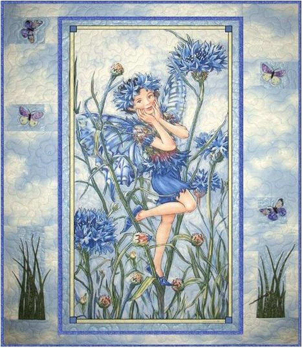 quilt-stofpakket-michael-miller-fabrics-flower-fairies-bachelor-button-fairy-bol