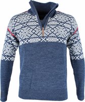 CMP Knitted Pullover trui - Heren - Noorse trui - Windvanger -  Donkerblauw/Rood-wit -... | bol.com