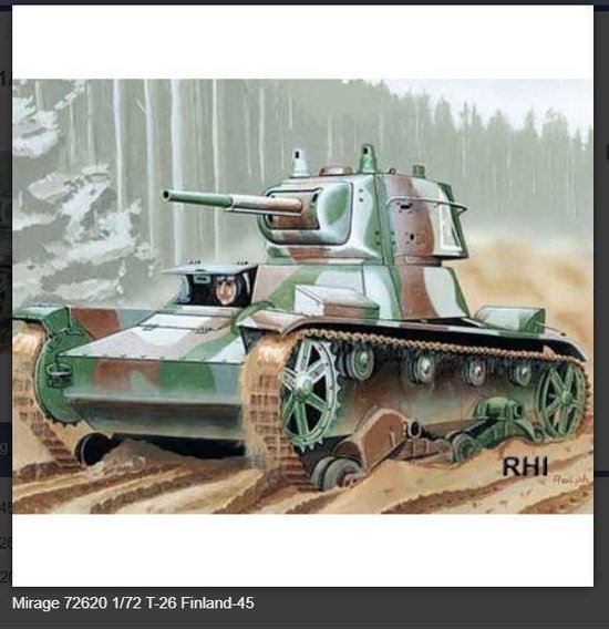 Bouwpakket Mirage-Hobby Mirage 72620 1/72 T-26 Finland-45 Lt.Tank