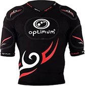 Bodyprotector Optimum Tribal Five pad Top - Zwart/Rood - Maat S