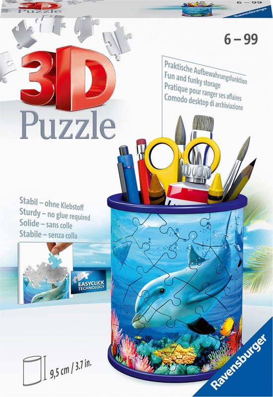 Ravensburger Pennenbakje Dolfijnen - 3D puzzel - 54 Stukjes