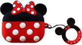 Cartoon Silicone Case voor Apple Airpods Pro - Rood strikje
