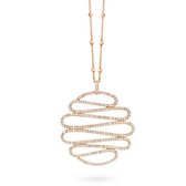 Velini jewels -P6455R -Hanger+Ketting -925 Zilver rosé -Cubic Zirkonia
