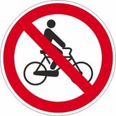 2 x Pictogram sticker Verboden te Fietsen 20 cm