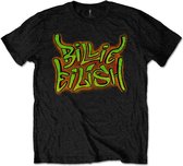 Billie Eilish Heren Tshirt -L- Graffiti Zwart