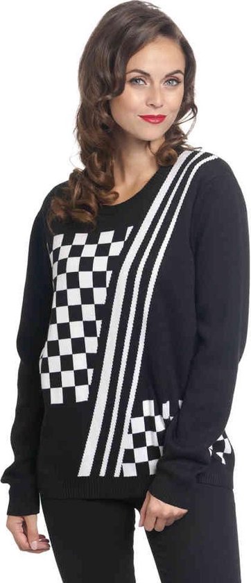 Pussy Deluxe - Checke Knit Pullover/trui - L - Multicolours