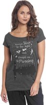 Peter Pan Dames Tshirt -4XL- Neverland Second Star Grijs