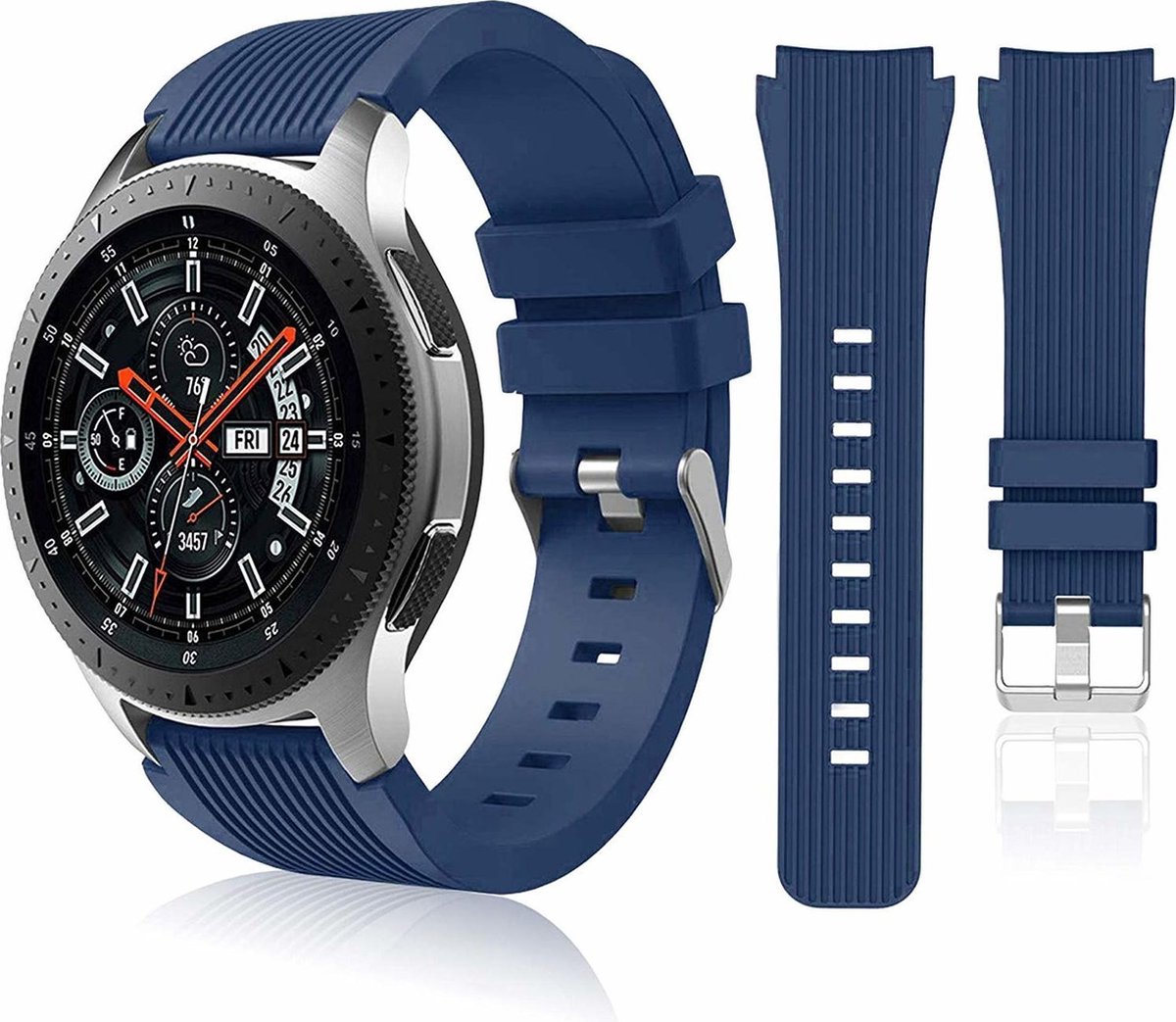 geschikt voor Samsung Galaxy Watch silicone bandje donkerblauw 45mm