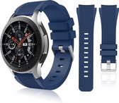 geschikt voor Samsung Galaxy Watch silicone bandje - donkerblauw - 45mm / 46mm